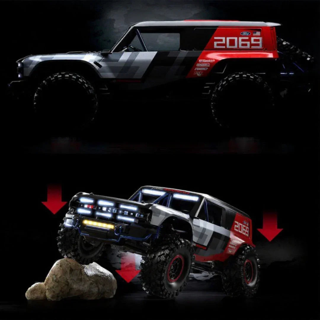 MJX H8p Ford Motor Company Bronco R Licensed 4WD RC Rock Crawler – Brushless Motor, 80A ESC, High-Speed Off-Road Remote Control Vehicle Imported 1:8 Scale