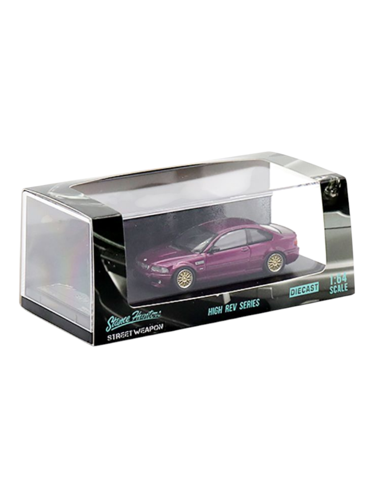 Street Weapon Stance Hunters x High Rev Series BMW E46 M3 Limited Edition 1 of 299 Premium Diecast 1:64 Scale (With Acrylic Case)