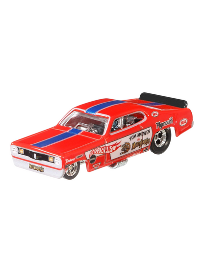 HotWheels Car Culture Team Transport Plymouth Duster Funny Car Retro Big #5 Imported 1:64 Scale