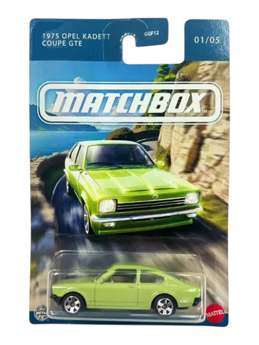 Matchbox 1975 Opel Kadett Coupe GTE Imported Mainline Card Art 1:64 Scale