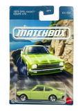Matchbox 1975 Opel Kadett Coupe GTE Imported Mainline Card Art 1:64 Scale