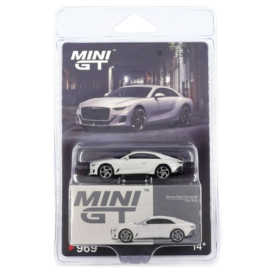 Mini GT #969: Bentley Batur Bonneville Pearl Imported 1:64 Scale Box And Blister