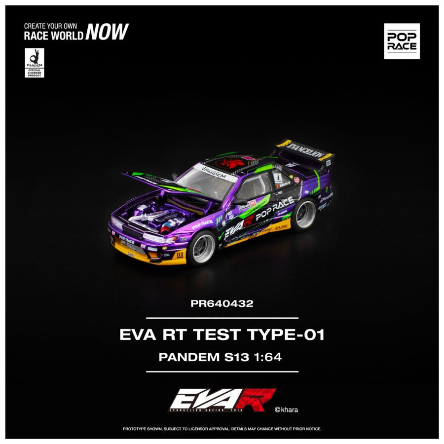 Pop Race PR64-432 Eva Rt Test Type-01 Pandem S13 1:64 Scale