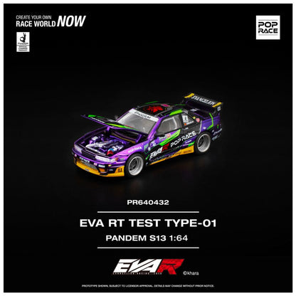 Pop Race PR64-432 Eva Rt Test Type-01 Pandem S13 1:64 Scale