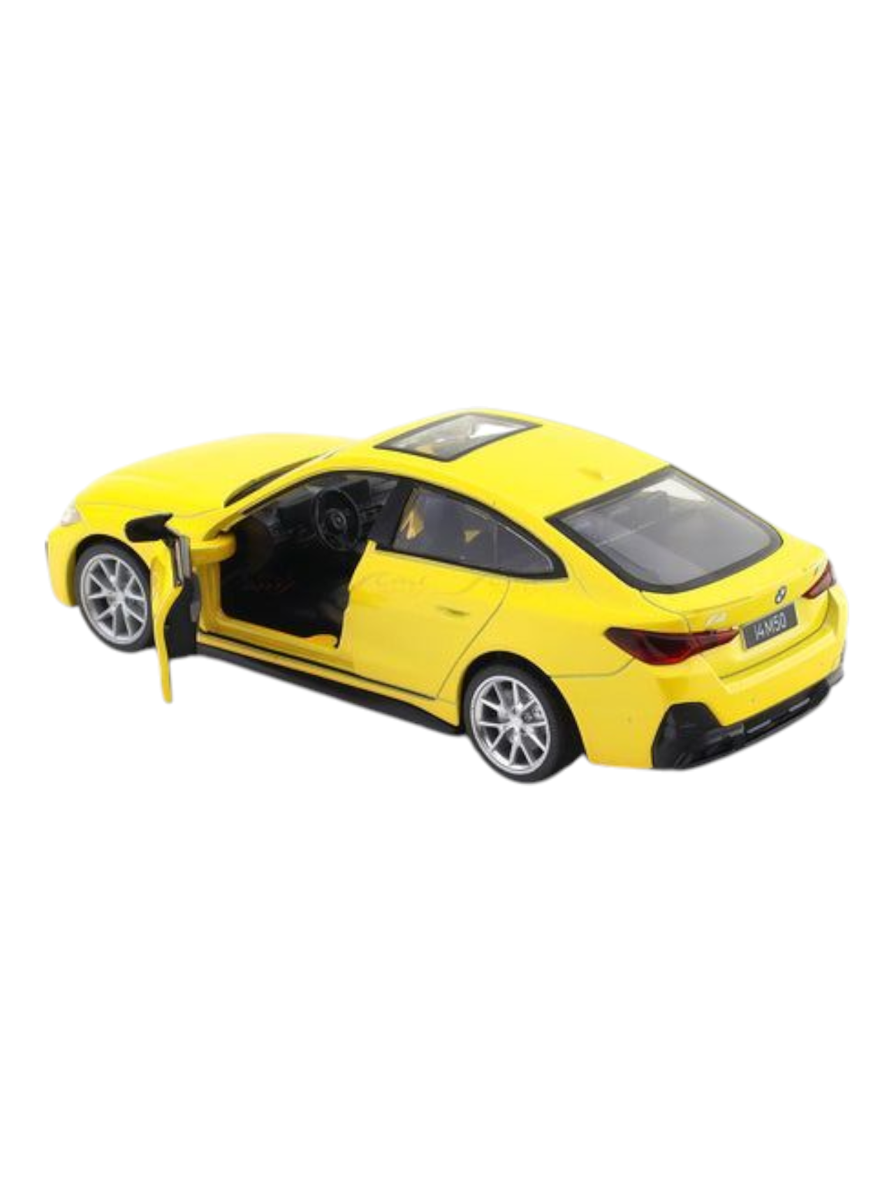 CCA BMW i4 M50 Yellow 1:32 licensed pullback diecast Scale Model car