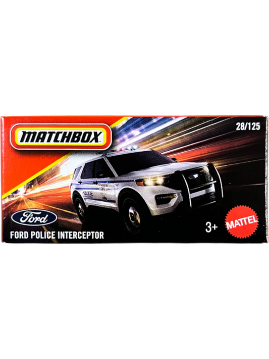 Matchbox Power Grabs - Ford Police Interceptor - 1:64 Scale no-28