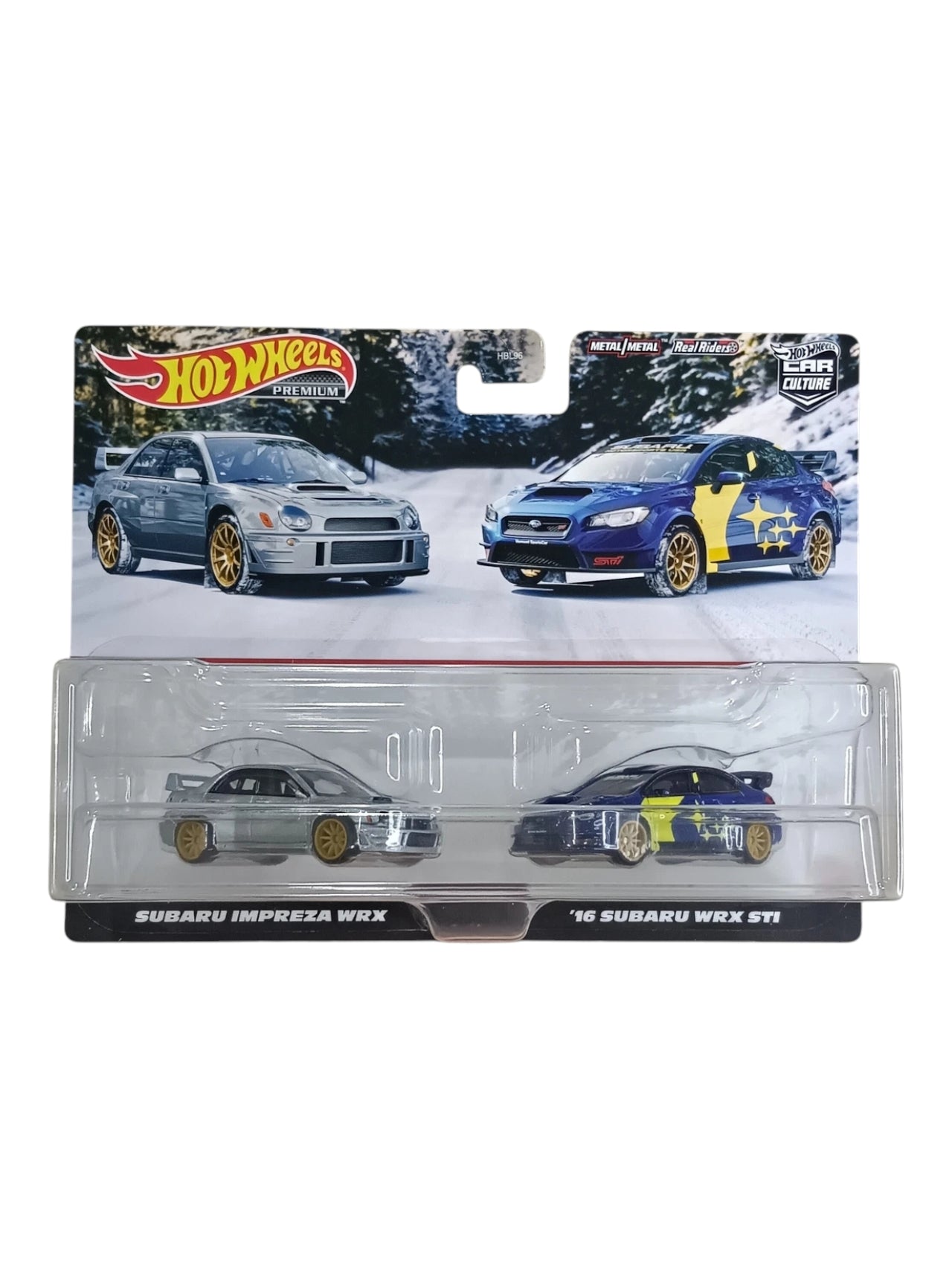 Hotwheels car culture subaru impreza wrx & '16 subaru wrx STI imported team transport 2 pack 1:64 Scale
