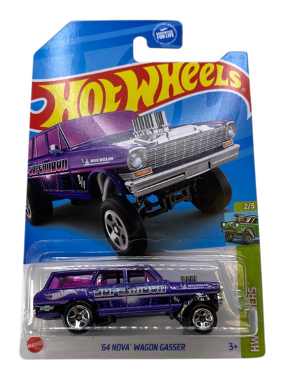 HotWheels 64 nova Wagon gasser Imported Mainline 1:64 Scale HKH63-M7C5