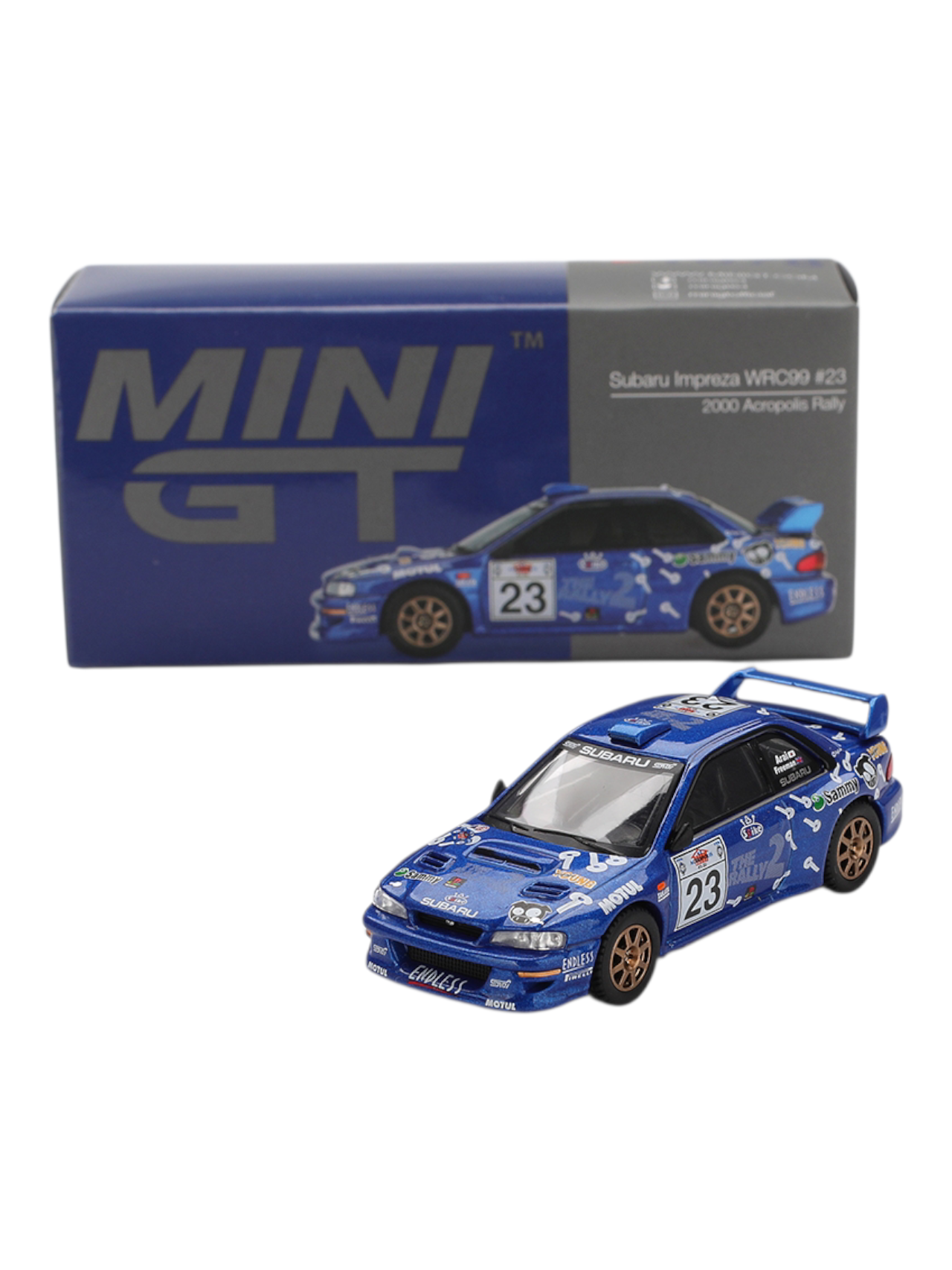 Mini GT #1078: Subaru Impreza WRC99 #23 2000 Acropolis Rally 1:64 Scale