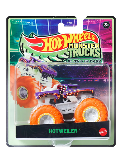 HotWheels monster truck glow in the dark hotweiler 1:64 Scale JFX08