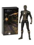 ZD TOYS Marvel Studios Spider-Man No Way Home : 1:10 Scale Spiderman BLACK & GOLD Suit Figure (Size-7 Inch)