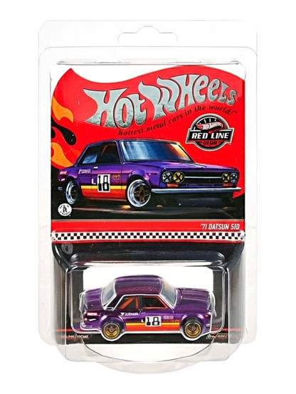 Hotwheels Classic RED Line  '71 Datsun 510 Die-cast Car 1:64 Scale-Premium Metal    Collectible For Car Lovers