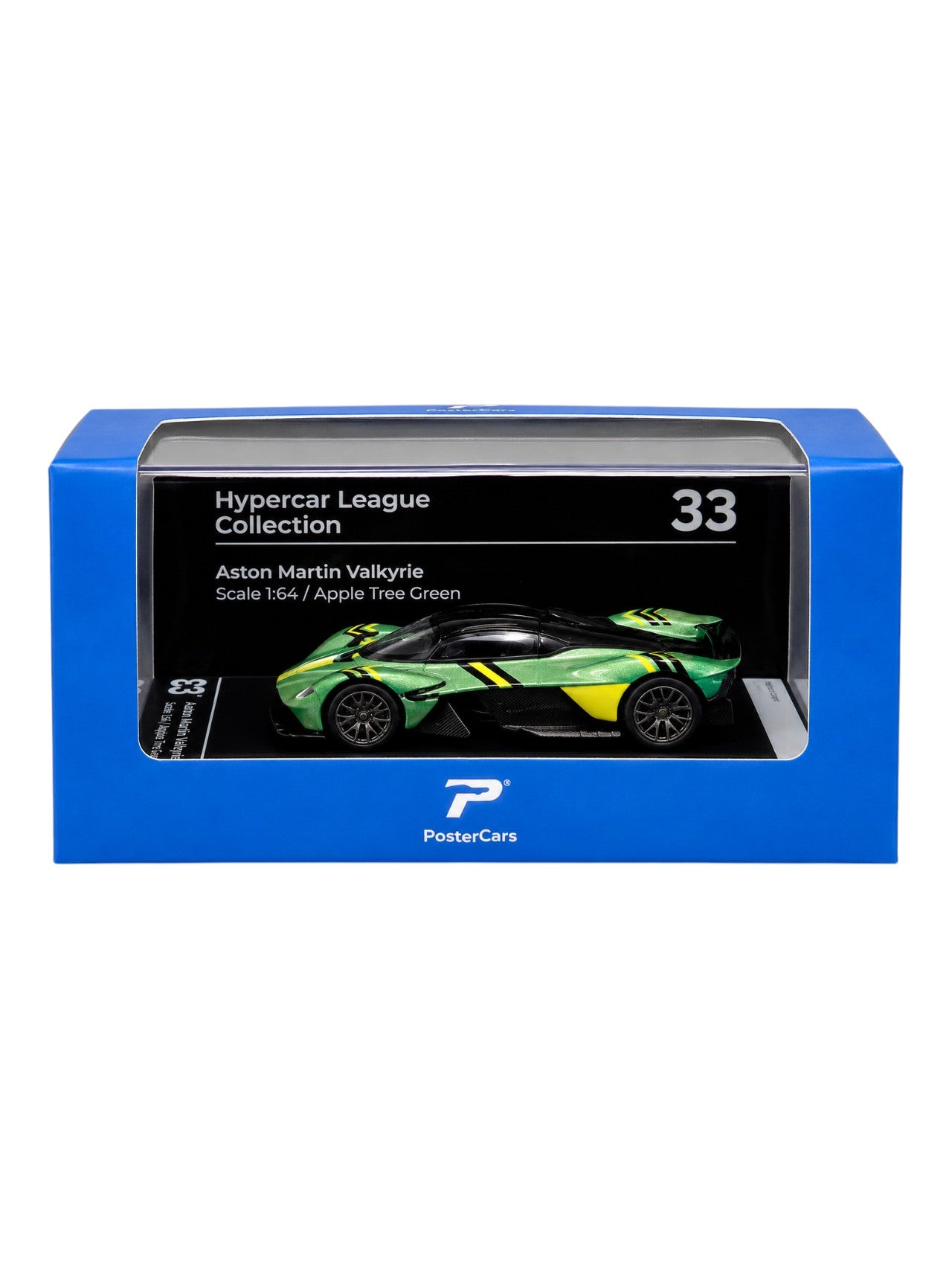 Postercars 'Aston Martin Valkyrie 1:64 Scale (No.33) Apple Tree Green Diecast Model