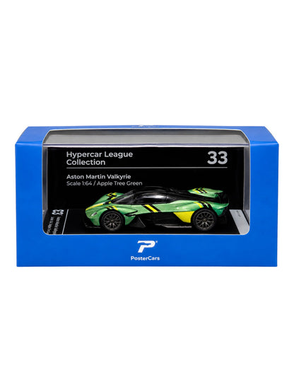 Postercars 'Aston Martin Valkyrie 1:64 Scale (No.33) Apple Tree Green Diecast Model