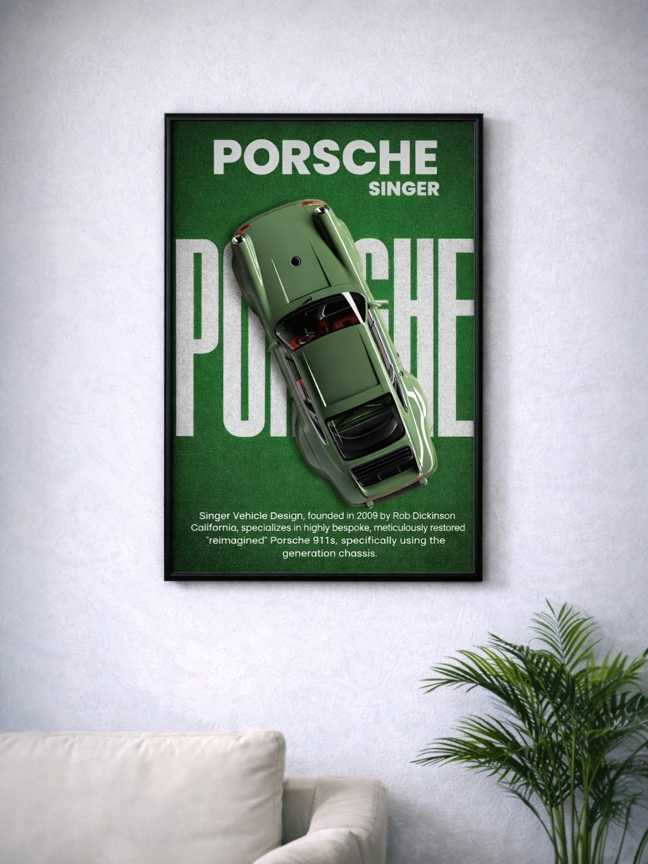 PORSCHE SINGER 911 | RESTOMOD ICONS #03 | CAR POSTER |(A4 Size)