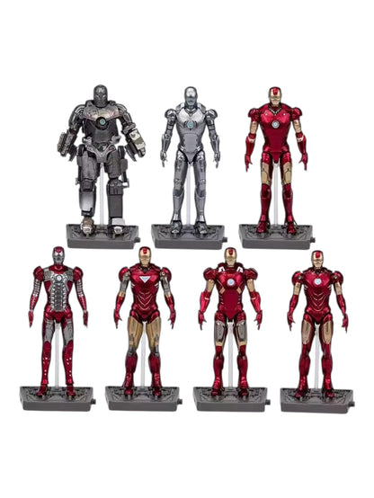 Marvel Studios : The Infinity Saga 4 Inch Scale Iron Man Collection Figures Set of 7 by ZD Toys