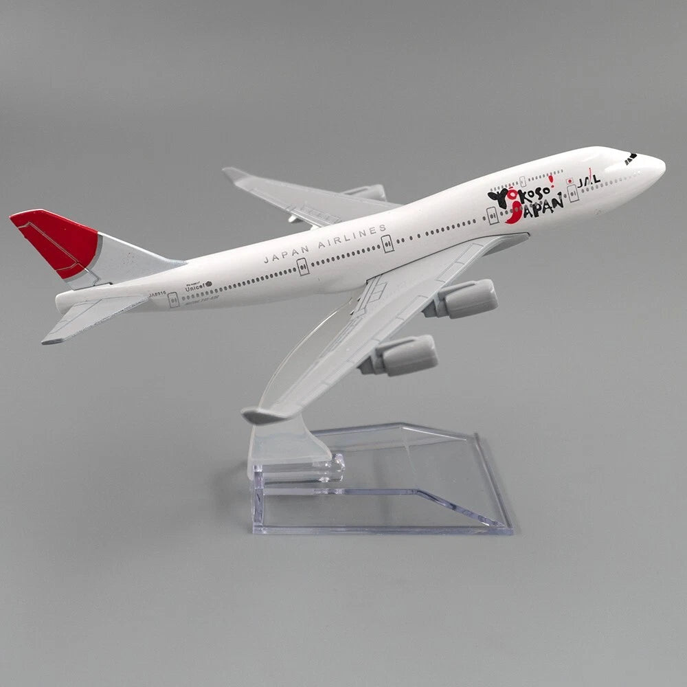 Aircraft Model Aircraft Boeing 747 Yokoso Japan JAL Airlines Model Alloy B747 Plane Airplane 16cm ( Code 128 )