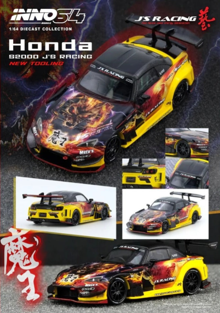 INNO64 Honda S2000 (AP1) J'S Racing "MAOU" 1:64 Scale Metal Diecast IN64-S2000JS-MAOU