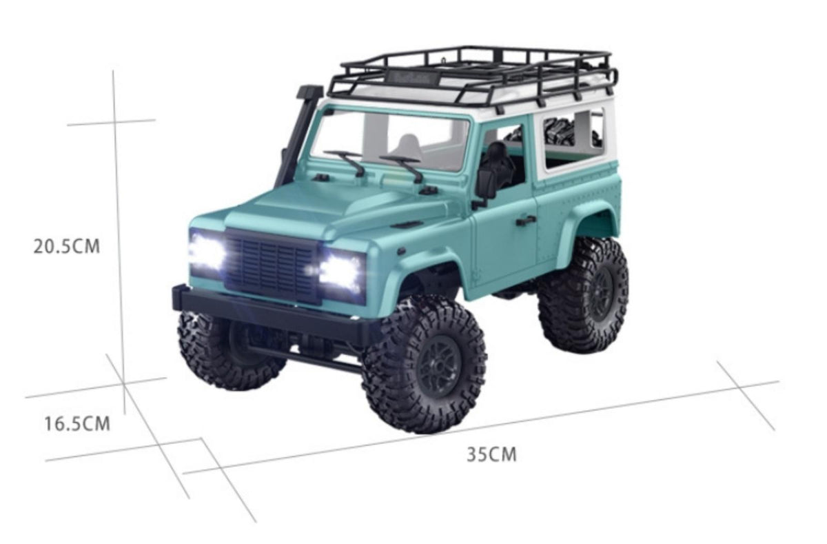 No.MN-90 Land Rover Defender 90 (2015) RC Remote Control Truck, Four Wheels Drive Soft Suspension 2.4Ghz Radio LED Light 1:12 Scale