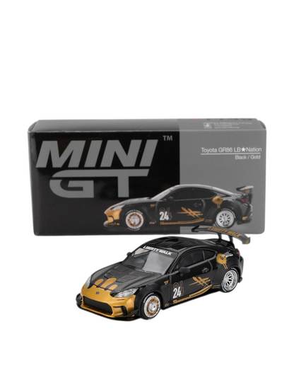 Mini GT #1149: Toyota GR86 LB★Nation Black / Gold
