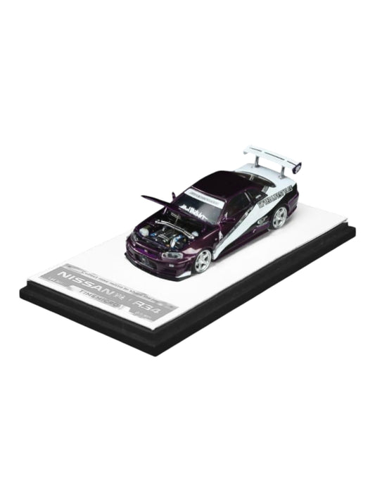 Time Micro Nissan GTR R34 1:64 Scale (With Acrylic Case)