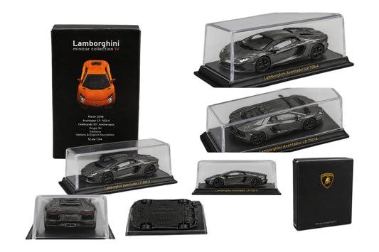 Kyosho LAMBORGHINI AVENTADOR LP 700-4 MATTE BLACK diecast car model 1:64 Scale
