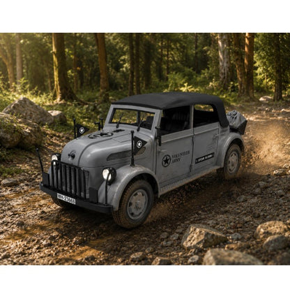 STEYR 1500A Germany WWII Military Vehicle Die-Cast Model Car – 1:18 Scale Remote Control 4×4 High Speed Motor Metal Series