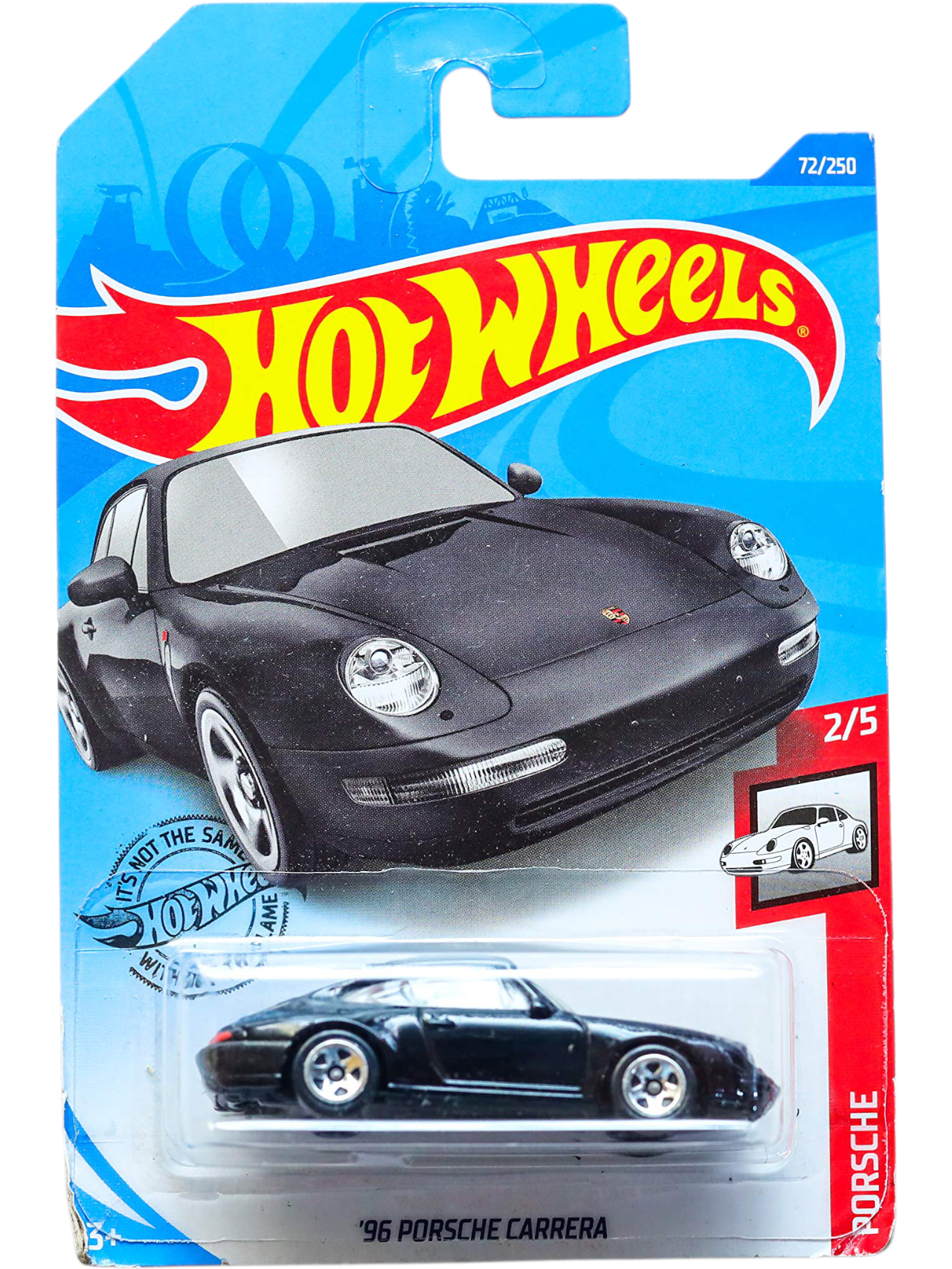 Hotwheels 96 PORSCHE CARRERA Imported Mainline 1:64 Scale GHD19-D7C5