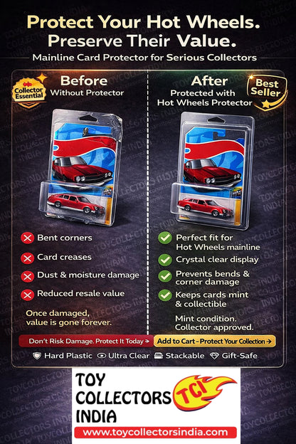 Hotwheels Mainline protector for Storage Indian 1:64 scale