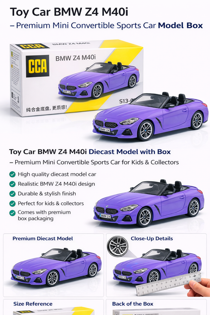 CCA BMW Z4 M40i Diecast Model with box 1:57 Scale S13-02
