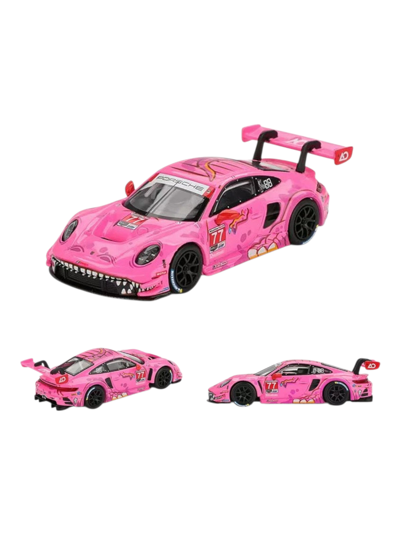 Mini GT #1052: Roxy Porsche 911 GT3 R #77 AO Racing 2024 IMSA Road