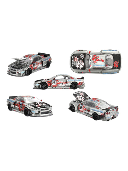Mini GT Kaido House #197: Nissan Skyline GT-R (R34) Kaido Star Racing V1 Imported 1:64 Scale
