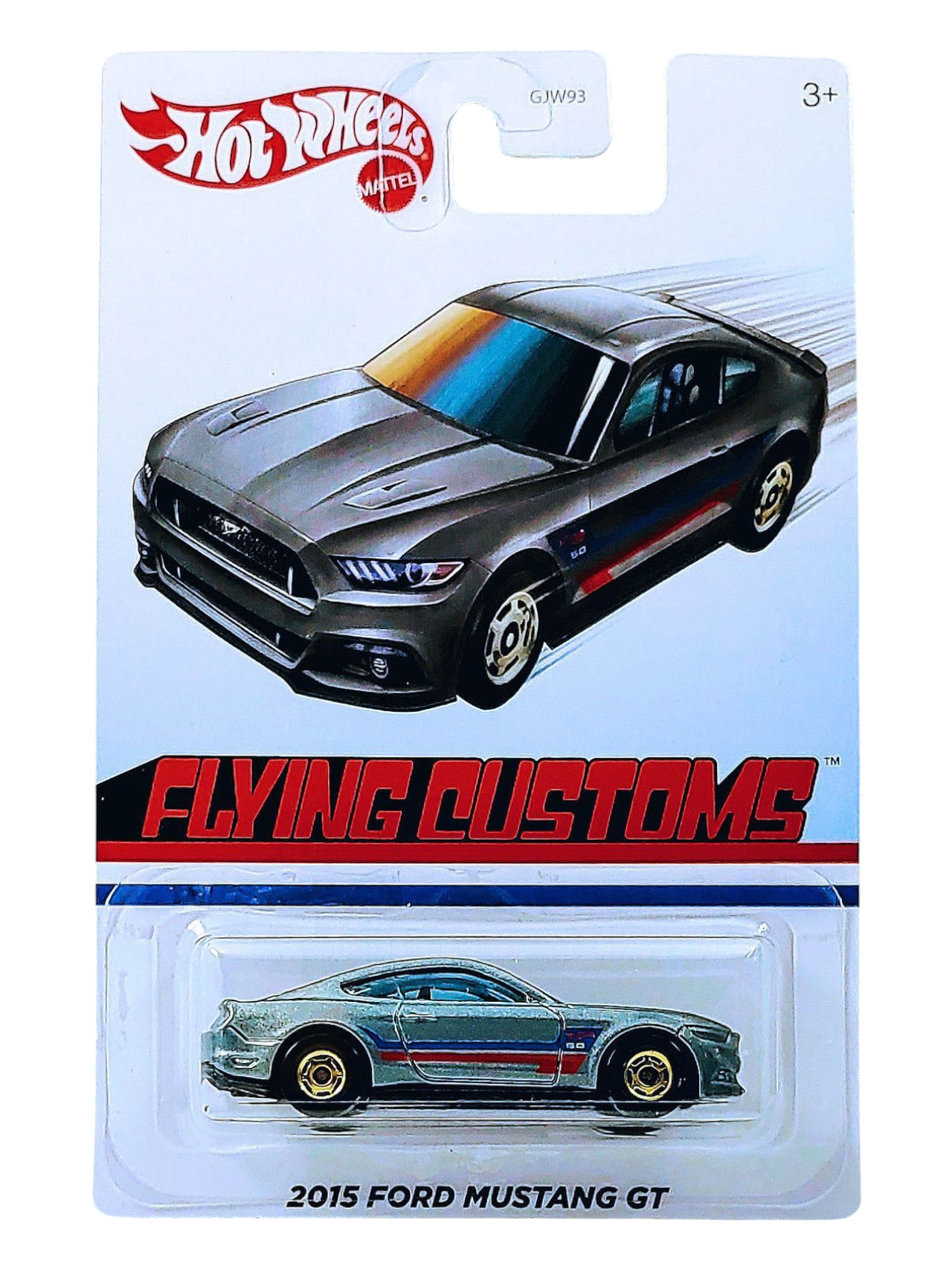 HotWheels Flying Customs 2015 Ford Mustang GT Imported Mainline Card Art 1:64 Scale