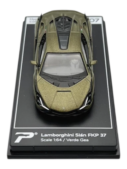 Postercars Hypercar League Collection Lamborghini Sian FKP 37 1:64 Scale  / Verde Gea (No 07)
