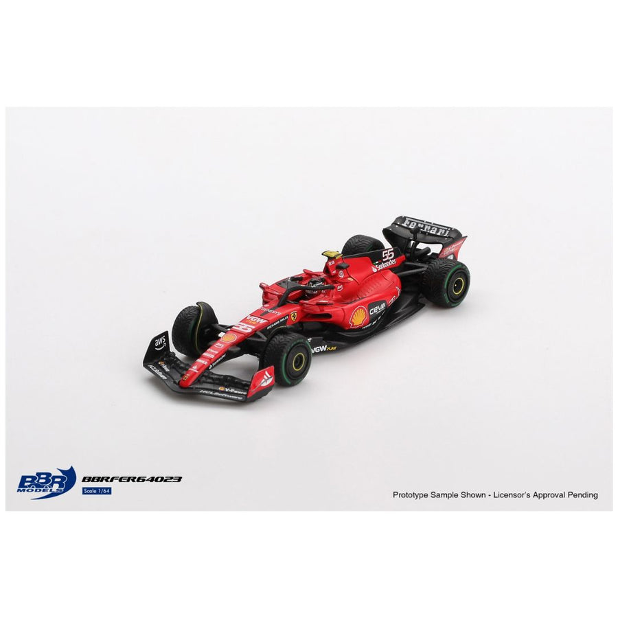 BBR Ferrari SF23 16 C Sainz 2023 Monaco GP ( code - BBRFER64022 ) MINI GT BBR Imported 1:64 Scale