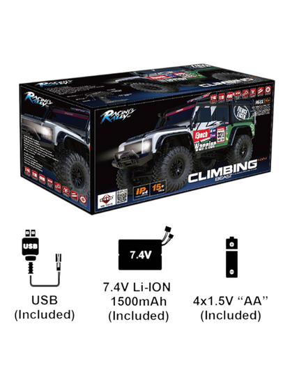 Racing Rally Car Front Rear Independent Suspension System Proportional Throttle & Steering Control Off-Road Climbing  Beast  1:10 Scale 2.4G 4WD 4×4 Remote Control car