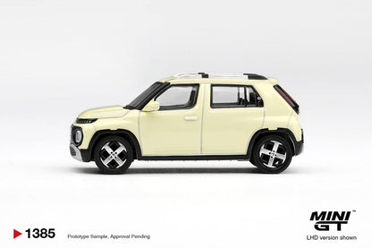 Pre-Order Mini GT No.1385 Hyundai Casper Butter Cream Yellow Pearl 1:64 Scale Diecast Model