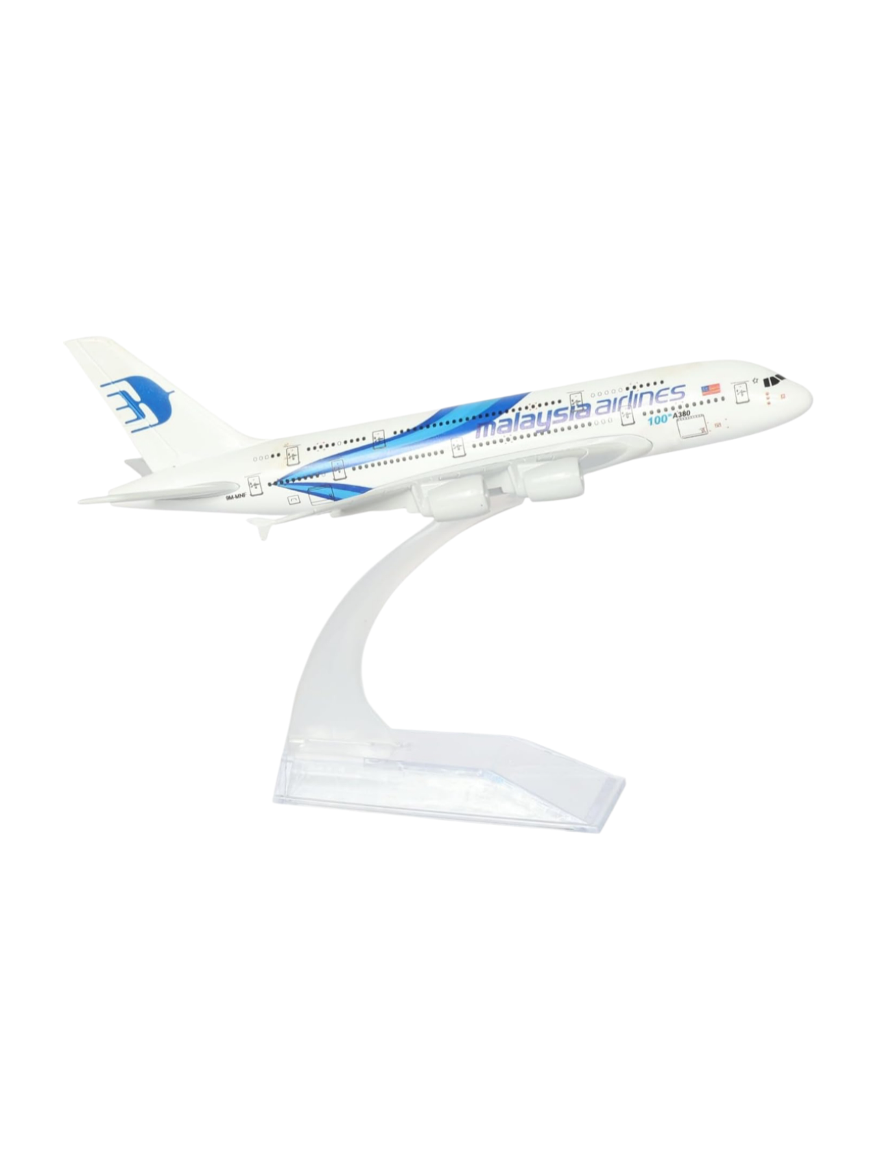 Aircraft Model Airbus A380 Malaysia Airlines 16 CM (Code-109)