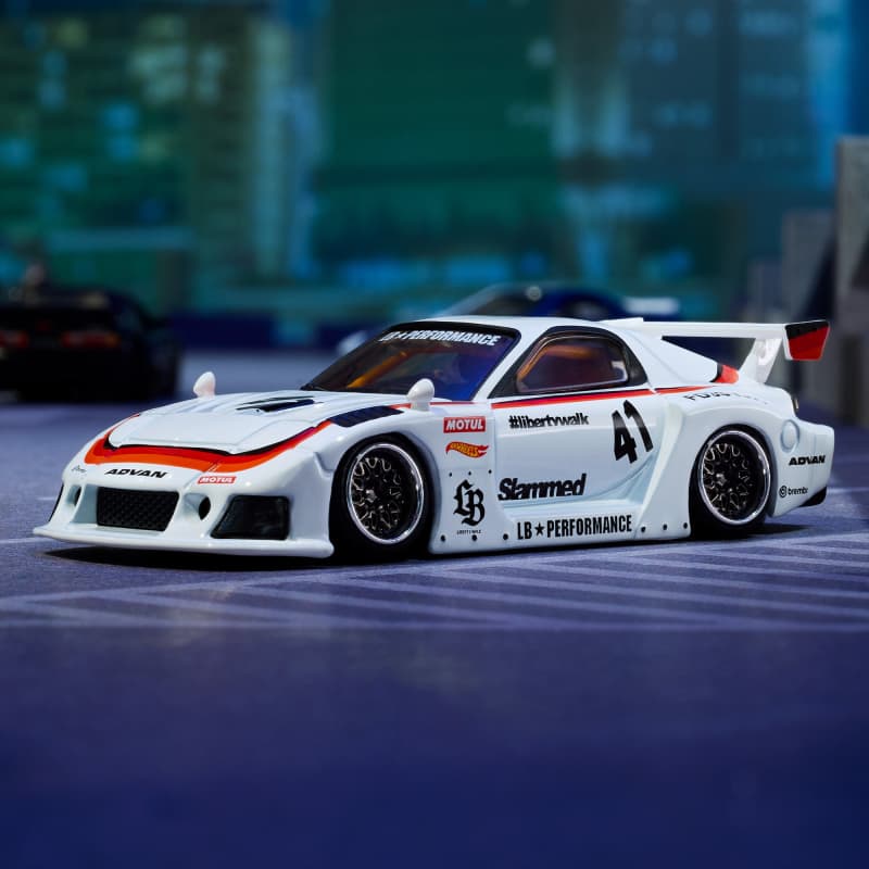 Pre order hotwheels elite 64 mazda rx-7 liberty walk imported premium rlc 1:64 Scale