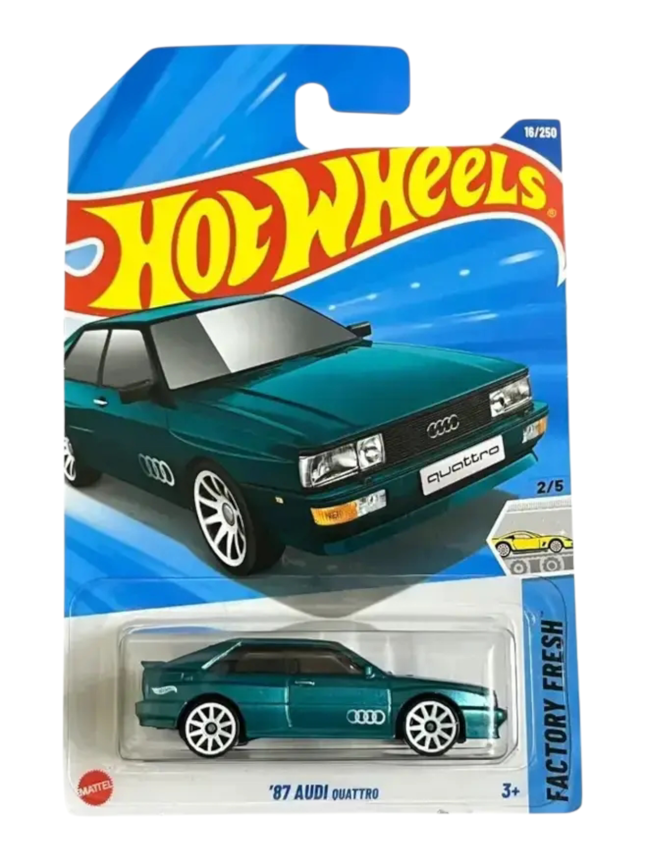 Hotwheels 87 Audi Quattro Imported Mainline Card 1:64 Scale
