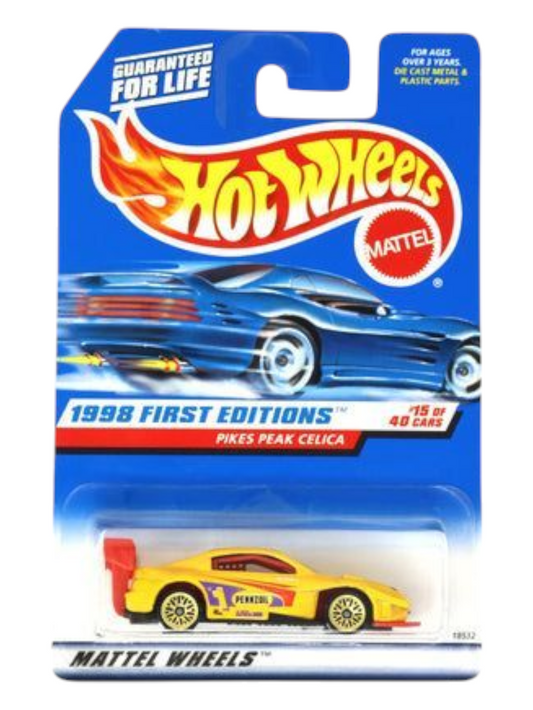 HotWheels 1998 First Editions Pikes Peak Celica Imported Mainline 1:64 Scale