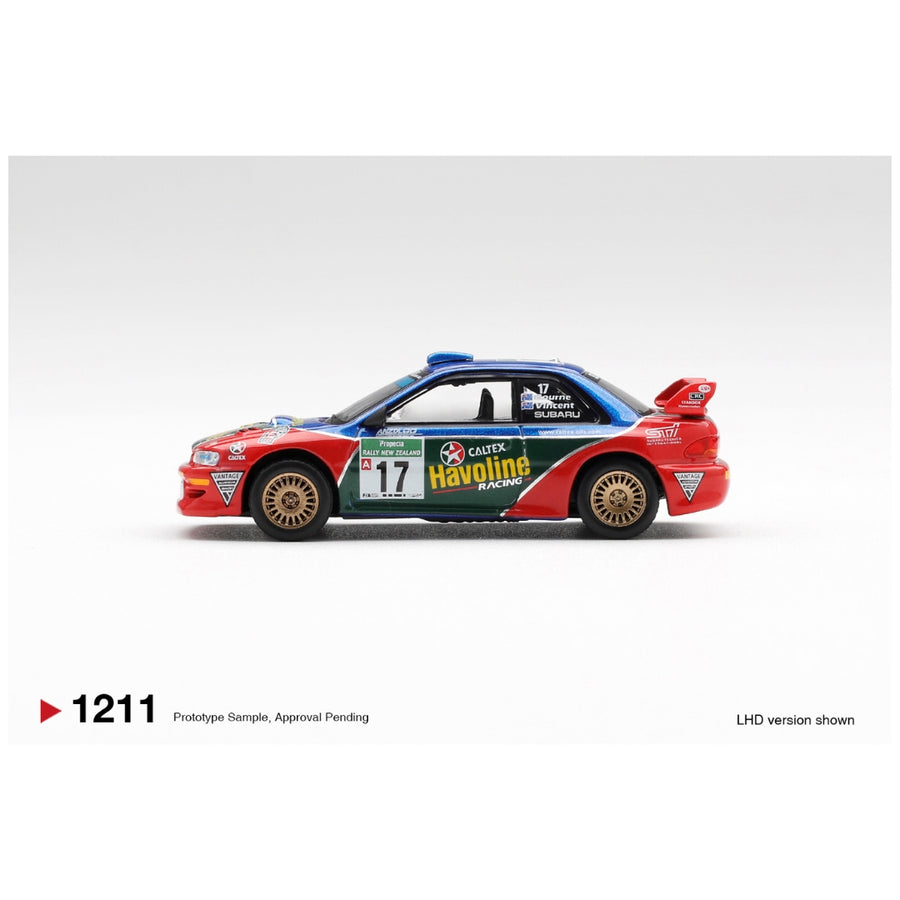 Mini GT No.1211: Subaru Impreza WRC98 #17 2000 Rally New Zealand 1:64 Scale Diecast Model Blister/Box