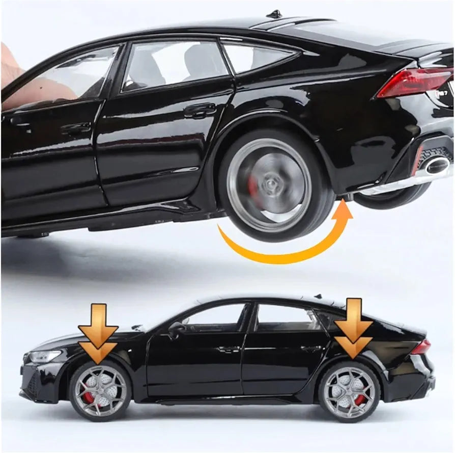 XINHAODI HCM "Audi R S7" Flash Edition(Black And Grey) Imported 1:24 Scale die-cast Model