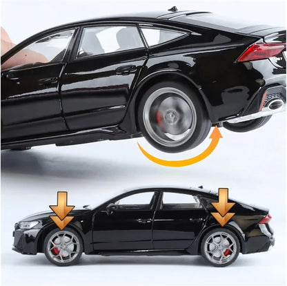 XINHAODI HCM "Audi R S7" Flash Edition(Black And Grey) Imported 1:24 Scale die-cast Model