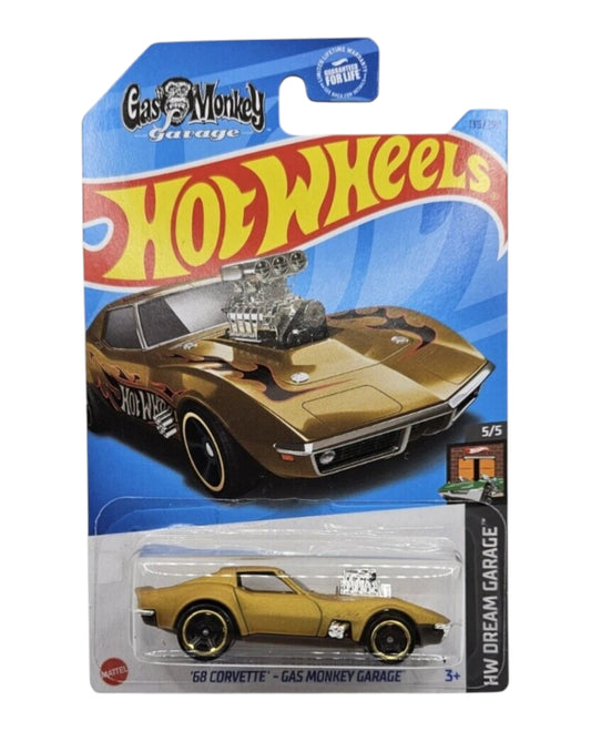 Hotwheels '68 corvette -gas monkey garage imported mainline 1:64 Scale
