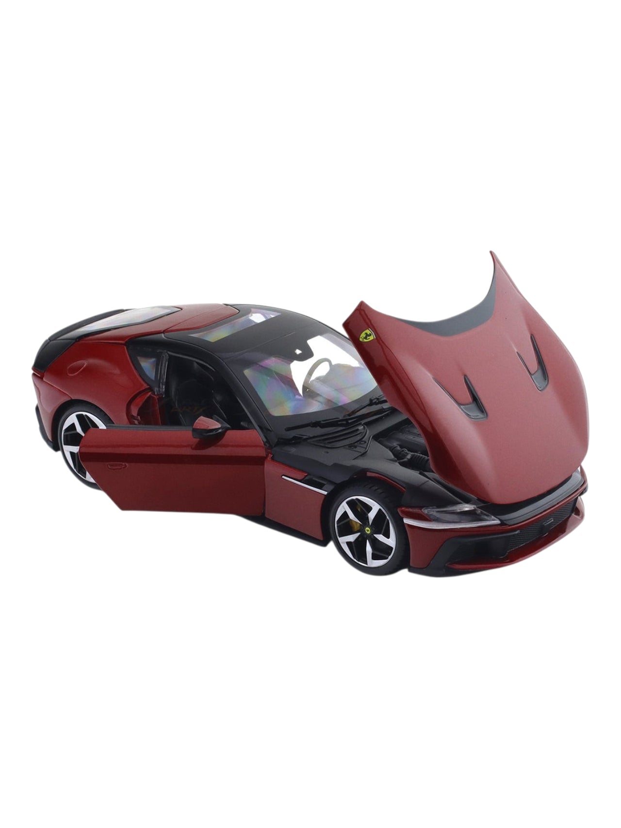 Ferrari 12 Cilindri Red Bburago Licensed Diecast Scale Model Car with Acrylic Cover 1:24 Scale
