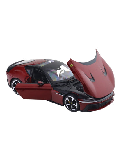 Ferrari 12 Cilindri Red Bburago Licensed Diecast Scale Model Car with Acrylic Cover 1:24 Scale