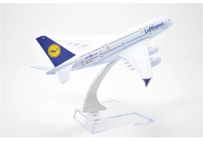Aircraft Model - Lufthansa A380-800 Metal Airplane Model plane 16 CM (Code-105)