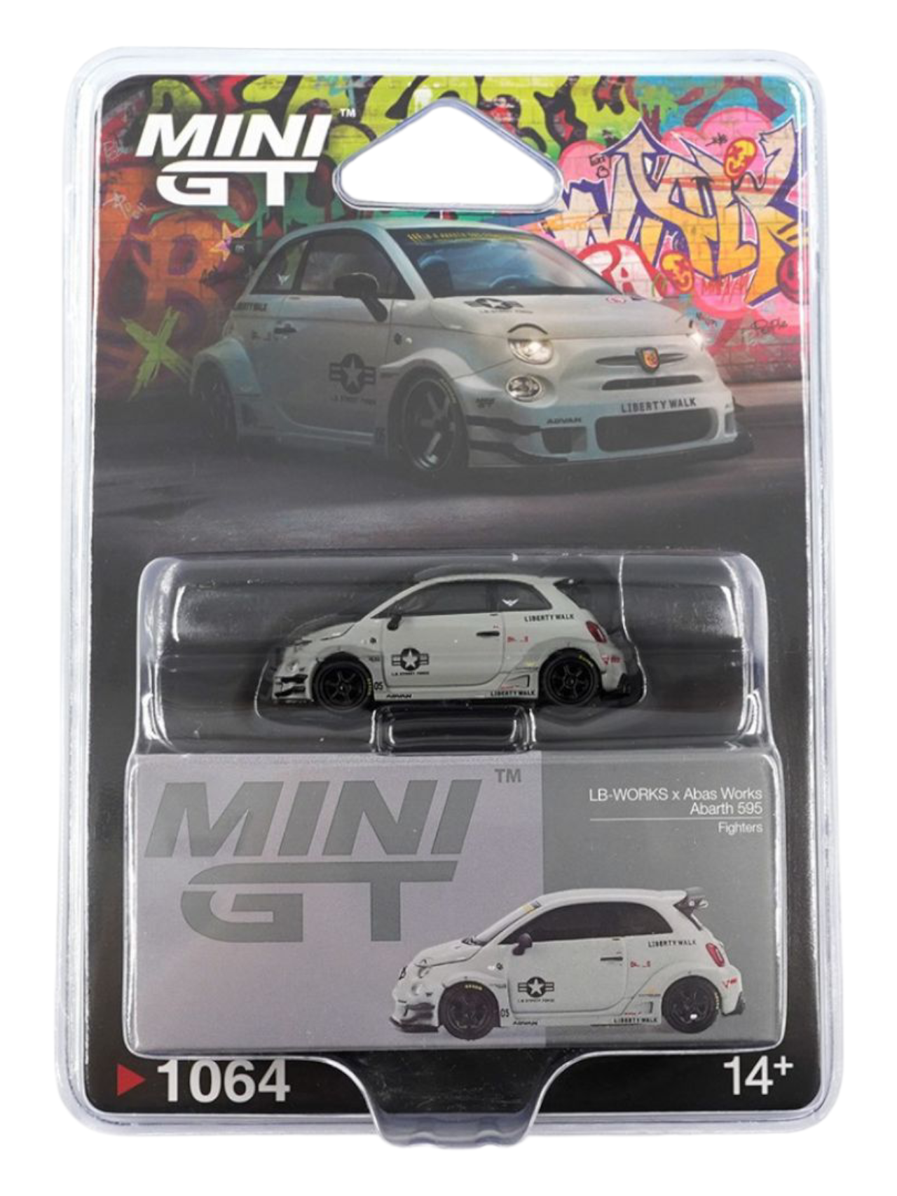 Mini GT LB-Works x Abas Works Abarth 595 (Fighters) Code-1064 1:64 Scale