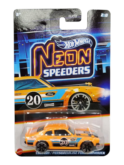 HotWheels Neon Speeders Set of 10 Mini Cars In Box Imported 1:64 Scale ( HLH72-955F )